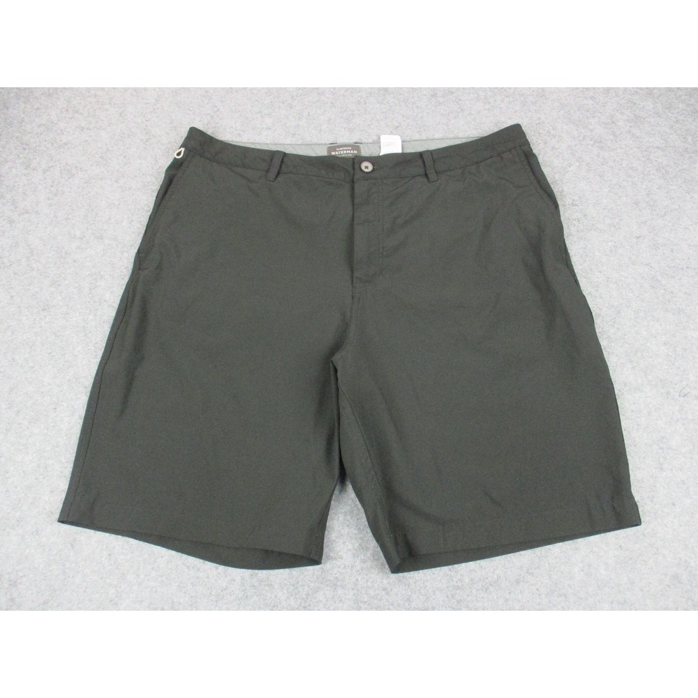 Quiksilver Shorts Mens 34 Black Chino Waterman Chino Outdoors Pockets 9"
